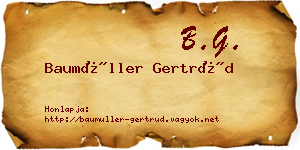 Baumüller Gertrúd névjegykártya